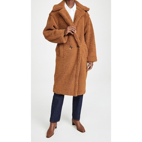 Apparis Daryna Coat in Camel - Picture 2 of 5